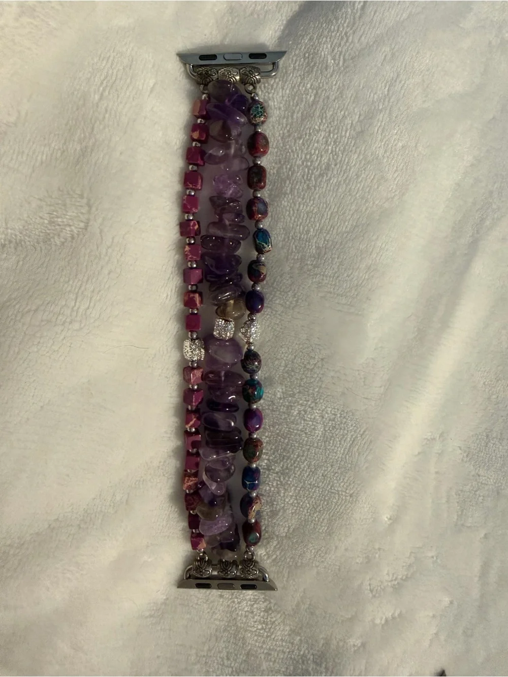 Cape Diablo Purple and Pink Multi-Strand Beaded Watch Band